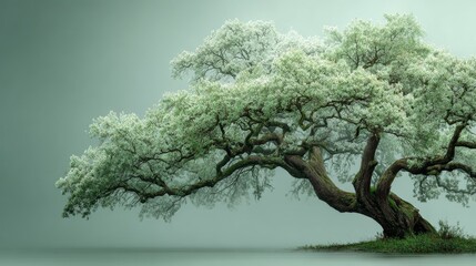 Light green luminous nature background with soft glow and organic texture, ideal natural mockup for eco-friendly branding, product display or minimalist wellness design