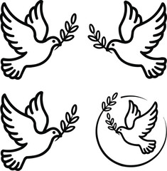 dove of peace vector