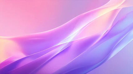 Elegant animation of soft flowing gradient waves in pastel pink, violet, and lavender tones, abstract digital background with light curves and smooth transitions for modern visual content - Powered by Adobe
