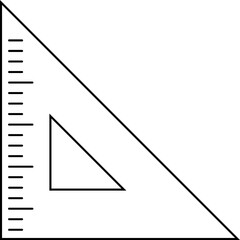 Triangle ruler linear icon