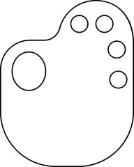 Art palette linear icon