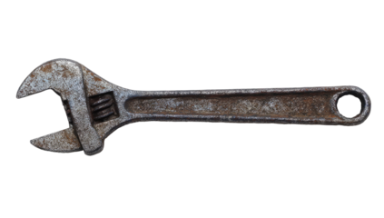 Rusty adjustable wrench