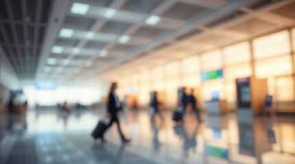 abstract blur shot in airport for background