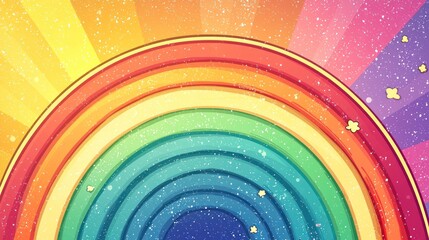 Obraz premium Colorful rainbow graphic background with glitter