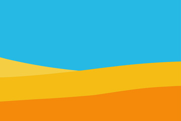 yellow and orange toned sand plain under big blue sky
