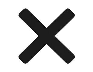 Obraz premium Minimalist X Mark Icon for UI/UX Use