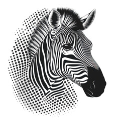 Fototapeta premium zebra isolated on white