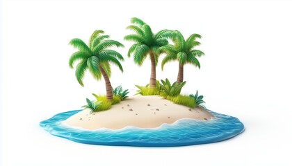 Tropical Islands Logo Featuring Stunning Beaches And Seas From Paradise Island, Highlighting The Beauty Of Amazing Tropical Islands.