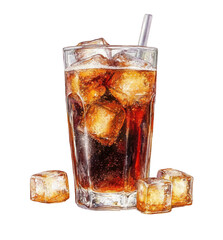 cola with ice