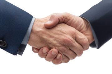 Close-up of two hands shaking, business agreement