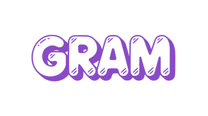 Obraz premium Purple Gram Word Art.
