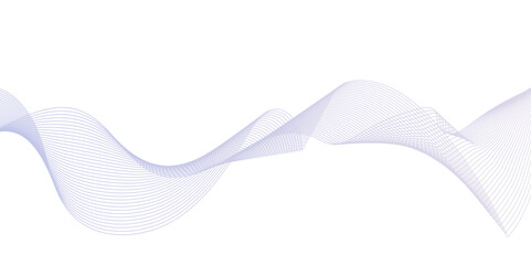 Abstract wavy lines flowing curve gradient color on transparent background. Abstract white background colorful lines. modern wavy stripes on white background isolated.