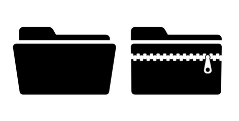 File Folder Zip Archived Zipped icons