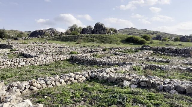 Hattusa, also Hattuşa, Ḫattu&scaron;a, Hattusas, or Hattusha, was the capital of the Hittite Empire in the late Bronze Age during two distinct periods. Its ruins lie near modern Boğazkale, Turkey
