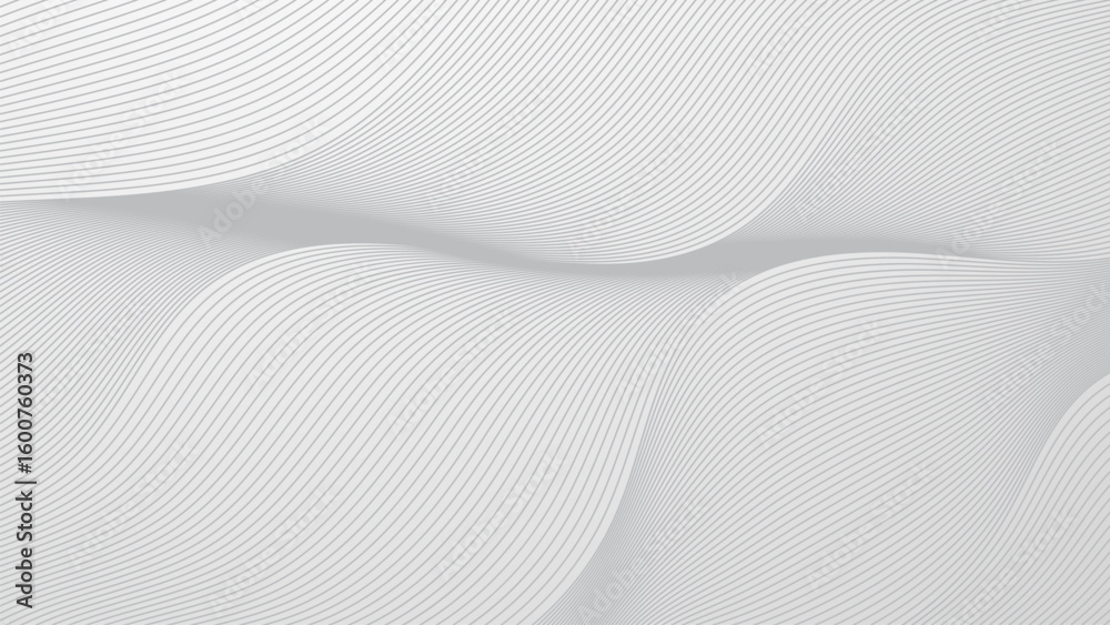Poster abstract white wave background with clean vector lines and subtle texture design