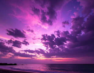 Mystical Purple Sky at Dusk


