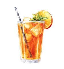 cocktail with lemon and lime