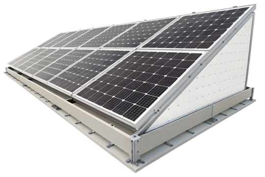 Solar panel isolated on white or transparent background