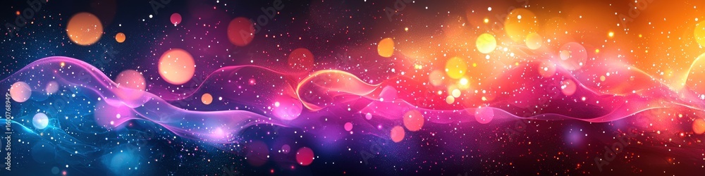 Poster Abstract Neon Color Gradient Blurred Background with Dynamic Effect. Abstract Modern Dynamic Colors Gradient Background. Grainy Texture Background Style with Copy space.