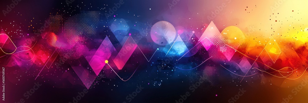 Poster Abstract Neon Color Gradient Blurred Background with Dynamic Effect. Abstract Modern Dynamic Colors Gradient Background. Grainy Texture Background Style with Copy space.