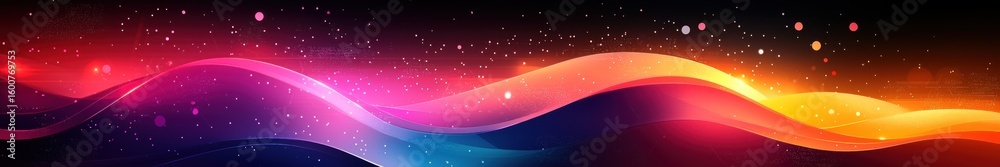 Poster Abstract Neon Color Gradient Blurred Background with Dynamic Effect. Abstract Modern Dynamic Colors Gradient Background. Grainy Texture Background Style with Copy space.