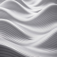 Flowing ribbed white surface abstract background
