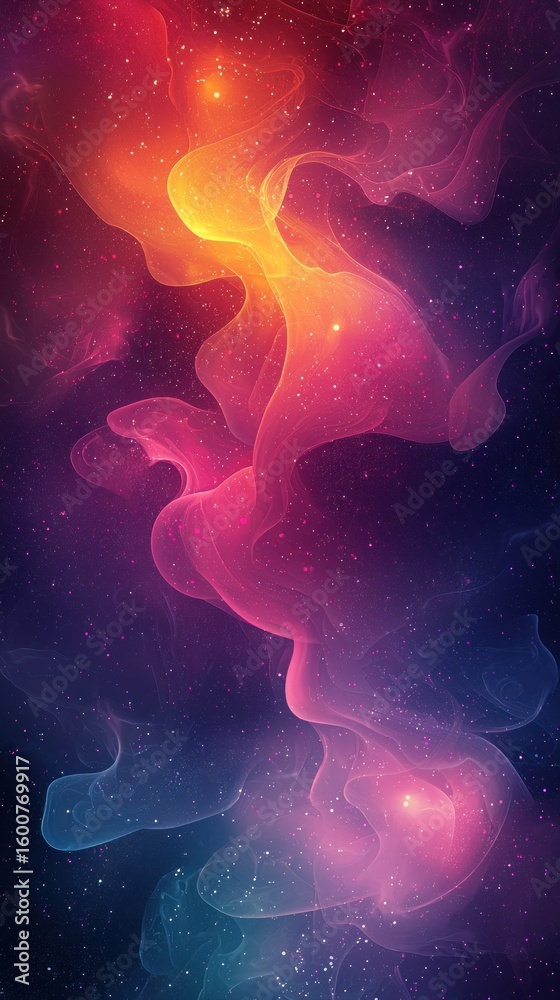 Poster Abstract Neon Color Gradient Blurred Background with Dynamic Effect. Abstract Modern Dynamic Colors Gradient Background. Grainy Texture Background Style with Copy space.