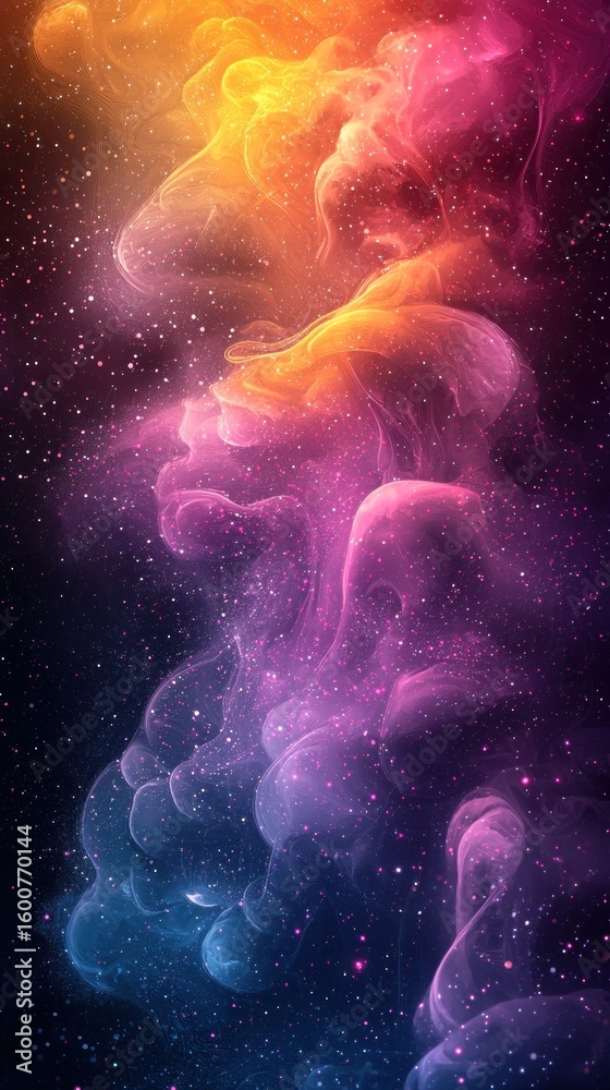 Poster Abstract Neon Color Gradient Blurred Background with Dynamic Effect. Abstract Modern Dynamic Colors Gradient Background. Grainy Texture Background Style with Copy space.