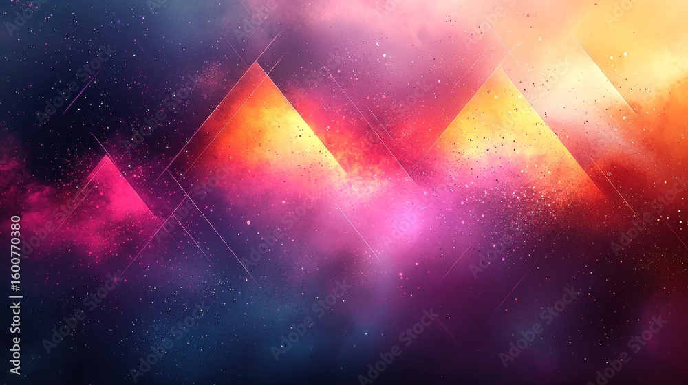 Poster Abstract Neon Color Gradient Blurred Background with Dynamic Effect. Abstract Modern Dynamic Colors Gradient Background. Grainy Texture Background Style with Copy space.