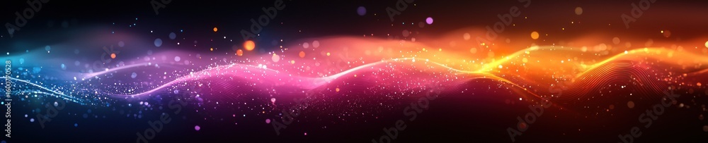 Poster Abstract Neon Color Gradient Blurred Background with Dynamic Effect. Abstract Modern Dynamic Colors Gradient Background. Grainy Texture Background Style with Copy space.