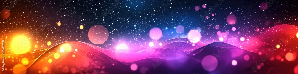 Poster Abstract Neon Color Gradient Blurred Background with Dynamic Effect. Abstract Modern Dynamic Colors Gradient Background. Grainy Texture Background Style with Copy space.
