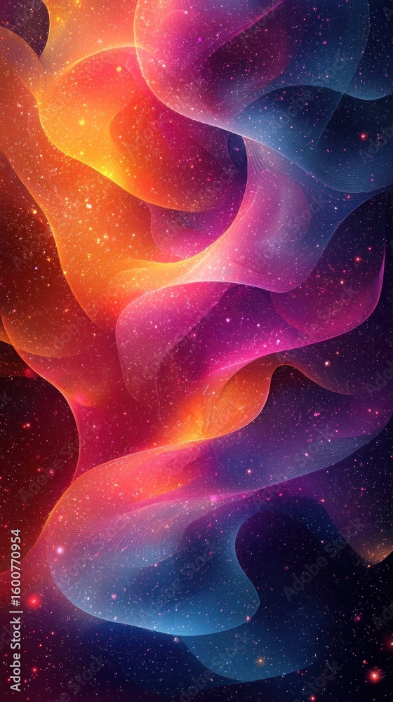 Poster Abstract Neon Color Gradient Blurred Background with Dynamic Effect. Abstract Modern Dynamic Colors Gradient Background. Grainy Texture Background Style with Copy space.