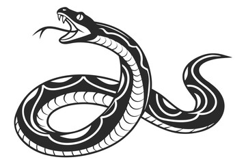 Obraz premium python sihouette black vector