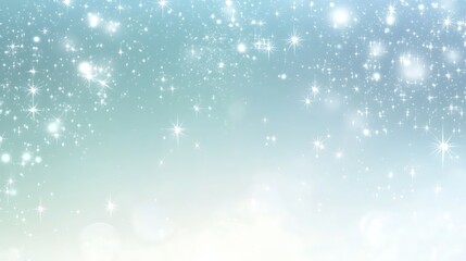 Sparkling celestial sky background with twinkling stars and bokeh lights, festive mood