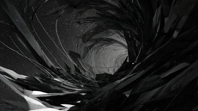 Abstract Dark Spiral Tunnel Design - Powered by Adobe
