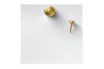 Sample of off-white fabric with gold tacks