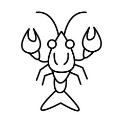 Lobster icon on white background