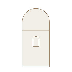 Old City Building House Element Icon. Mediterranean Architecture Style Simple Graphic Town Symbol. Travel and Tourism. Vintage Ancient Street Town  Urban Design Element. 