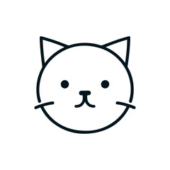 Obraz premium Cute kitten vector art isolated with a black silhouette and a funny tail, perfect for pet-loving domestic mammal illustrations