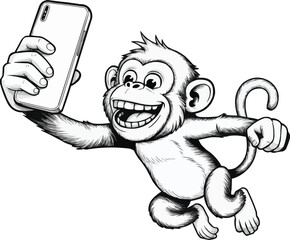 cartoon zombie holding a phone