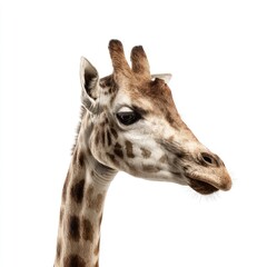 Naklejka premium Close-up giraffe head profile