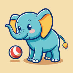 little elephant playing