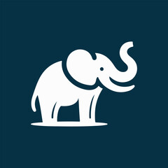 Obraz premium Cute baby elephant cartoon vector illustration for design