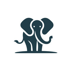 Obraz premium Cute baby elephant cartoon vector illustration for fun safari wildlife art