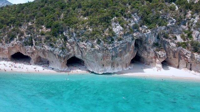 Aerial View Sardinia Cala Luna Beach