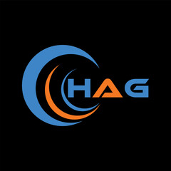 HAG letter design. HAG letter technology logo design on white background. HAG Monogram logo design for entrepreneur and business