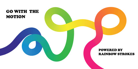 Dynamic Abstract Rainbow Line Art – Colorful Gradient Waves and Fluid Motion Design Elements for Creative Backgrounds