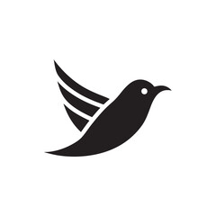 A charming vector illustration of a black bird silhouette on a branch, perfect for nature-themed designs