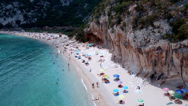 Aerial View Sardinia Cala Luna Beach