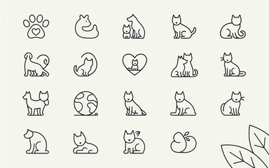 Medical line icon set: hand drawn vector collection of medicine and healthcare symbols